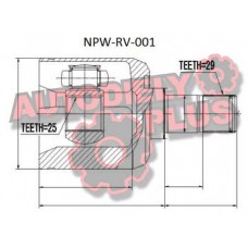 vnútorný homokinetický kĺb ROVER SERIA 100 -98 L/P RV707 NPW-RV-001