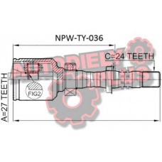 vnútorný homokinetický kĺb TOYOTA RAV-4 /a/ 2.0,2.4 05-12, 3.5 /a/RHD/ 07-12 pravý 4303042070 NPW-TY-036F