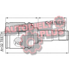 vnútorný homokinetický kĺb ľavý TOYOTA AVENSIS 2.0D-4D 99- 4304005040 NPW-TY-049F